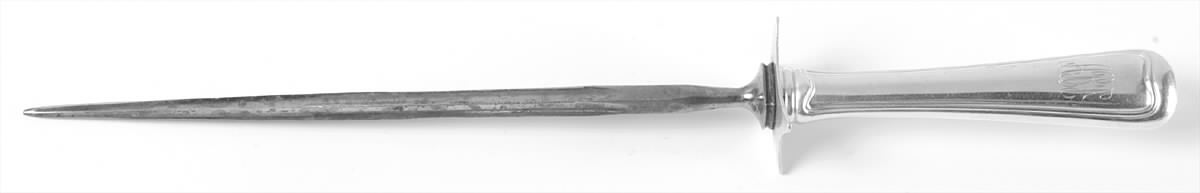Old French (Sterling, 1905) Large Roast Steel Rod Knife Sharpener by Gorham Silver-1