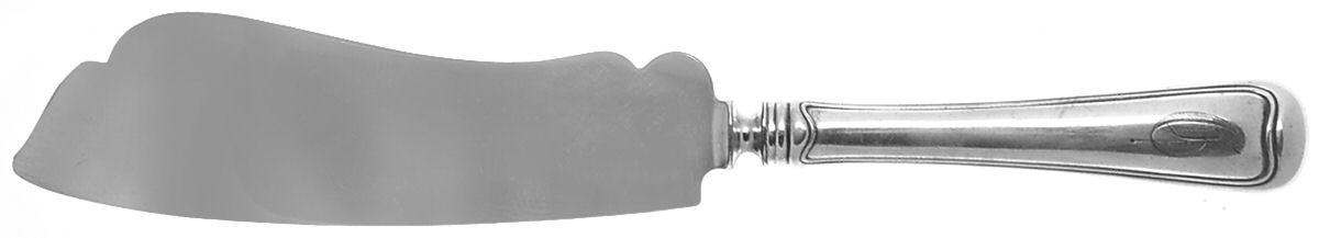 Old French (Sterling, 1905, Monograms) Large Ice Cream Slicer with Silverplate Blade by Gorham Silver-1