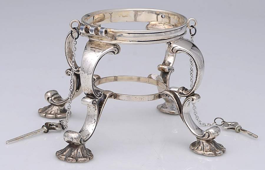 Strasbourg (Sterling, Hollowware, Newer) Sterling Kettle, Stand Only by Gorham Silver-1