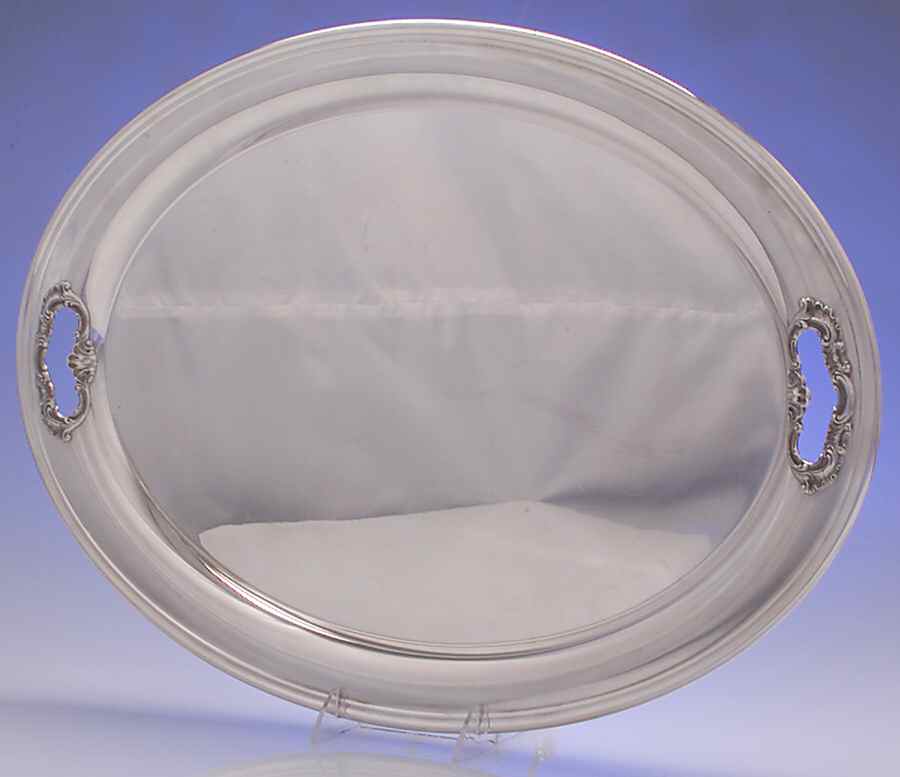 Strasbourg (Sterling, Hollowware, Newer) Large Waiter Tray by Gorham Silver-1