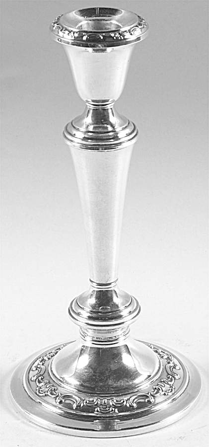 Strasbourg (Sterling, Hollowware, Older) 9" Weighted Candlestick by Gorham Silver-1