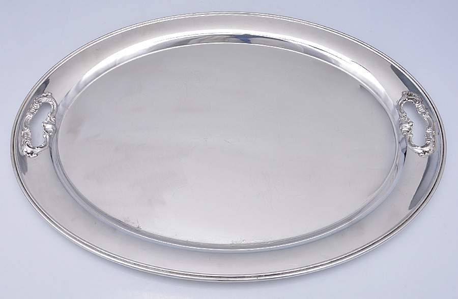 Strasbourg (Sterling, Hollowware, Older) Large Waiter Tray by Gorham Silver-1