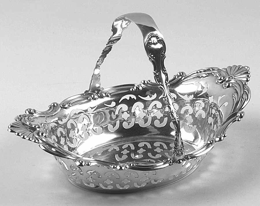 Strasbourg (Sterling, Hollowware, Older) 8" Handled Bon Bon Bowl by Gorham Silver-1