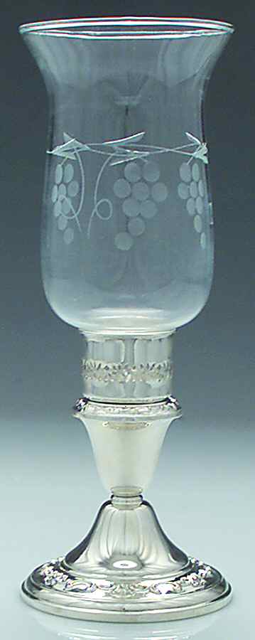 Strasbourg (Sterling, Hollowware, Older) Weighted Hurricane Lamp & Globe by Gorham Silver-1
