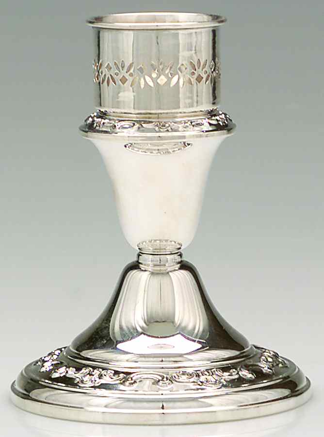 Strasbourg (Sterling, Hollowware, Older) Weighted Hurricane Lamp Base by Gorham Silver-1