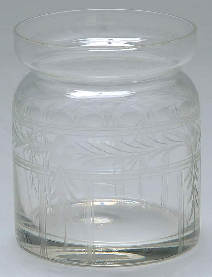 Strasbourg (Sterling, Hollowware, Older) Crystal Jam Jar No Silver Lid by Gorham Silver-1