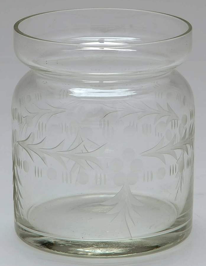 Strasbourg (Sterling, Hollowware, Older) Crystal Jam Jar No Silver Lid by Gorham Silver-1