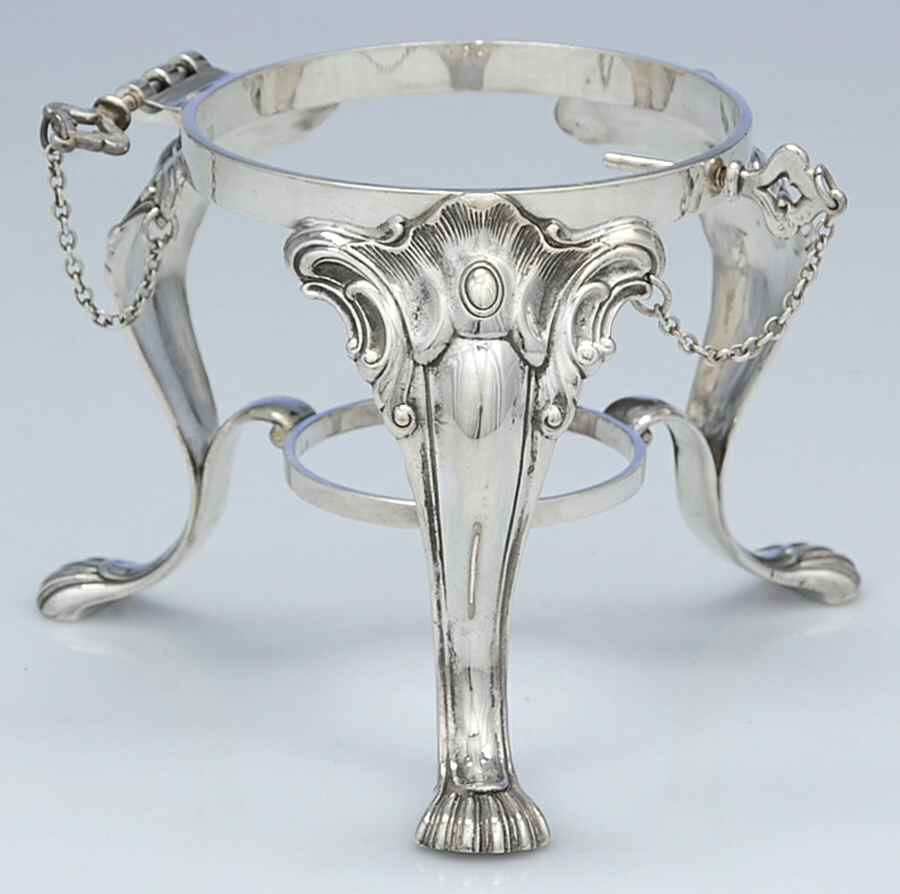 Strasbourg (Sterling, Hollowware, Older) Sterling Kettle, Stand Only by Gorham Silver-1