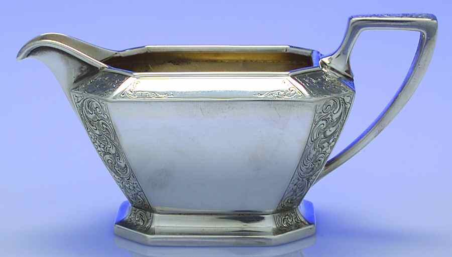 Fairfax No.4-B-Engraved (Hollowware) Mini Creamer by Gorham Silver-1