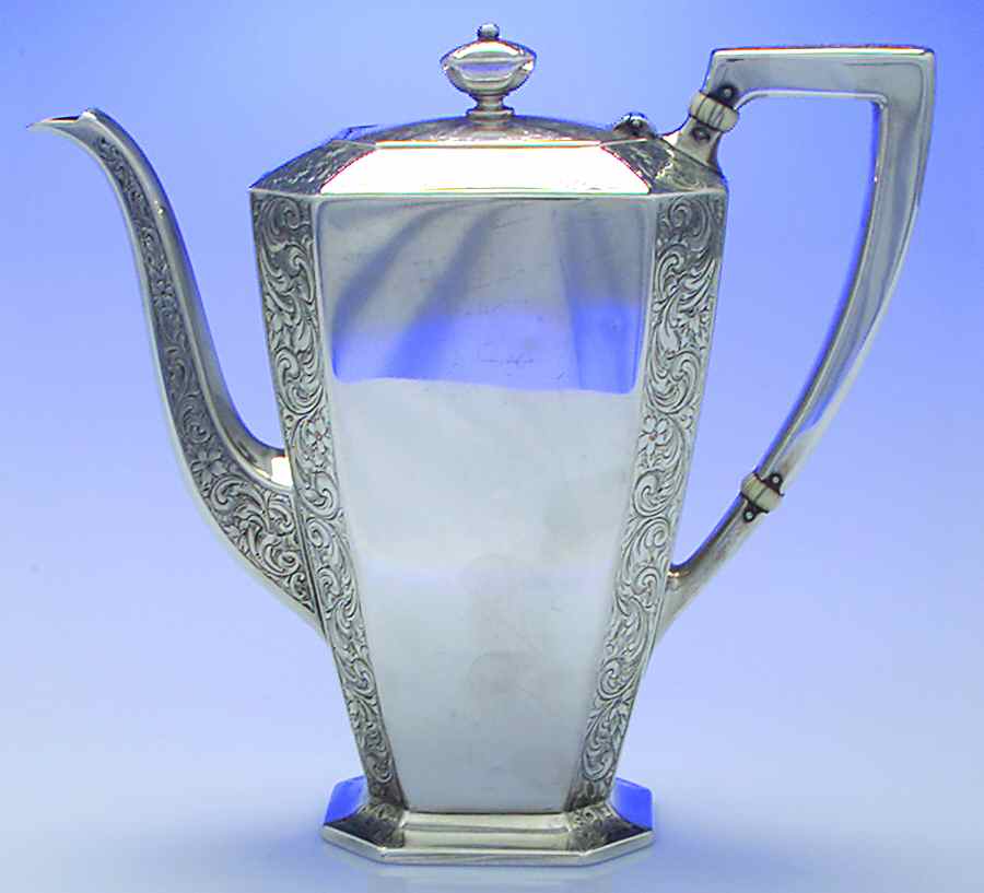 Fairfax No.4-B-Engraved (Hollowware) Sterling Demitasse Pot by Gorham Silver-1