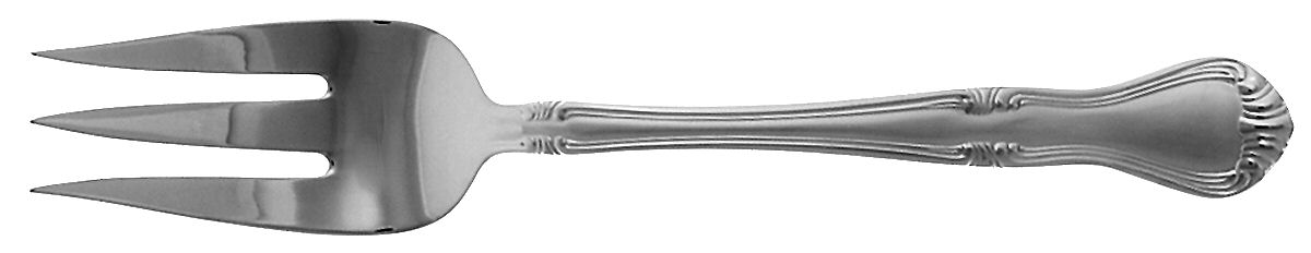 Valcourt Frosted (Stainless) Medium Solid Cold Meat Serving Fork by Gorham Silver-1