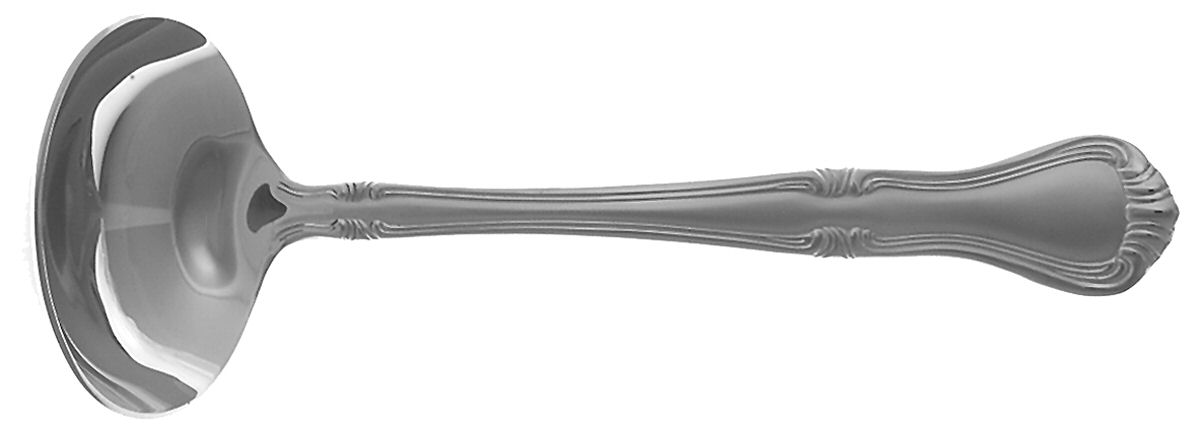 Valcourt Frosted (Stainless) Solid Gravy Ladle by Gorham Silver-1