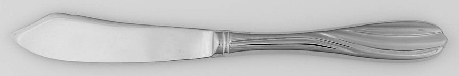 Flora Frosted (Stainless) Hollow Handle Master Butter Knife by Gorham Silver-1