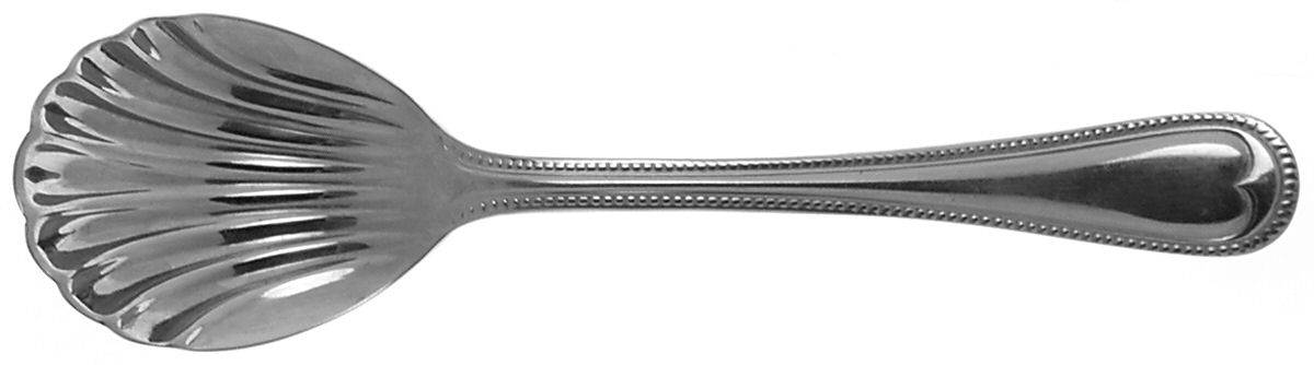 Crown Bead (Stainless) Sugar Shell Spoon by Gorham Silver-1