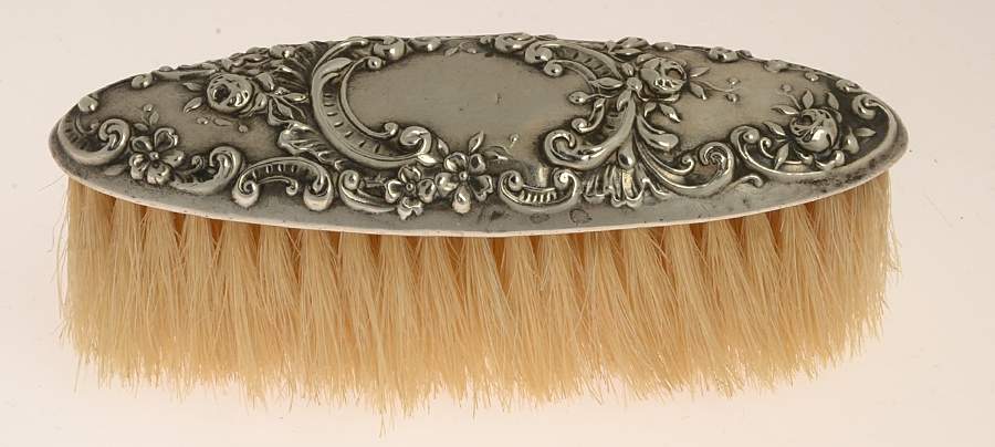 Dresden Rose (Sterling, Hollowware) Nail Brush by Gorham Silver-1