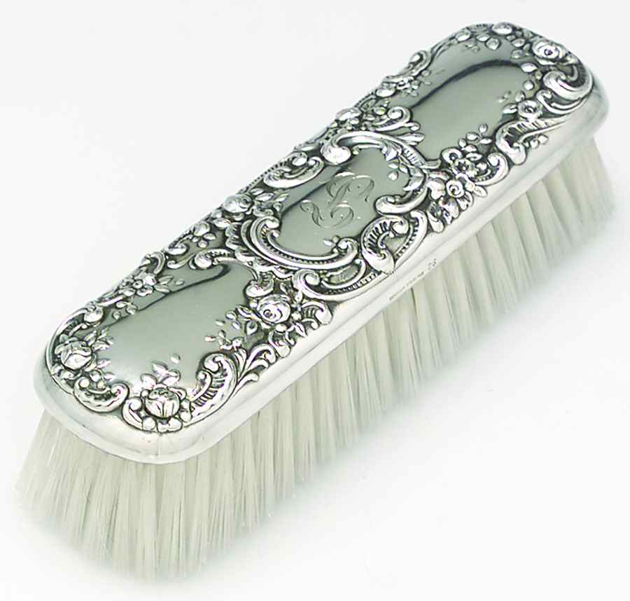 Dresden Rose (Sterling, Hollowware) Clothes Brush by Gorham Silver-1