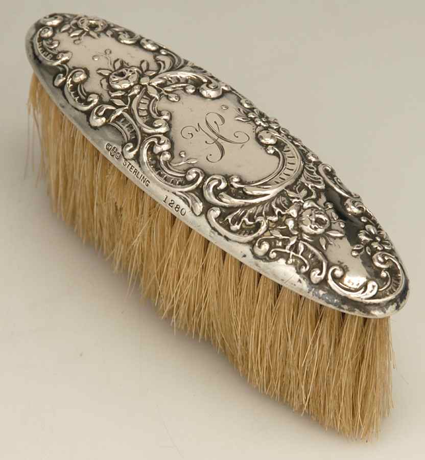 Dresden Rose (Sterling, Hollowware) Nail Brush by Gorham Silver-1