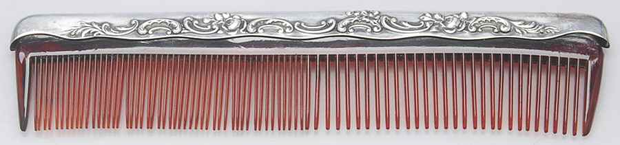 Dresden Rose (Sterling, Hollowware) Comb by Gorham Silver-1