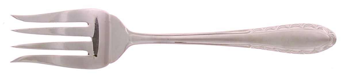 Caprice Frost Medium Solid Cold Meat Serving Fork by Gorham Silver-1