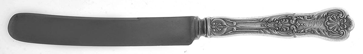 King George (Sterling, 1894, Monograms) Old French Thin Hollow Knife with Bolster by Gorham Silver-1