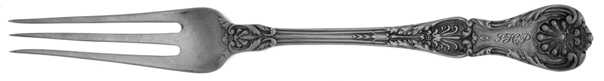King George (Sterling, 1894, No Monograms) Individual Solid Fruit Fork by Gorham Silver-1