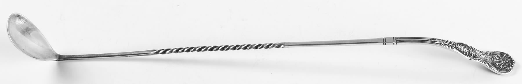 King George (Sterling, 1894, Monograms) Large Claret Spoon, Solid Piece by Gorham Silver-1