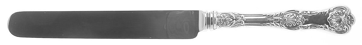 King George (Sterling, 1894, Monograms) Blunt Thin Hollow Knife with Bolster by Gorham Silver-1