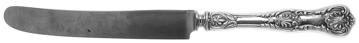 King George (Sterling, 1894, Monograms) New French Knife Hollow Thin Handle Bolster by Gorham Silver-1