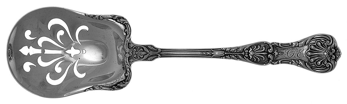 King George (Sterling, 1894, No Monograms) Ice Serving Spoon Large by Gorham Silver-1