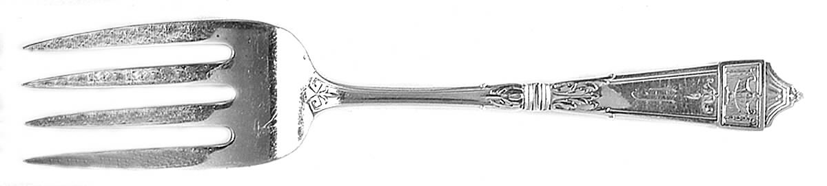 Lansdowne (Sterling, 1917, Monograms) Solid Serving Fork by Gorham Silver-1