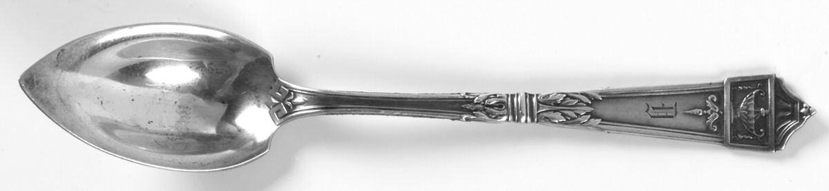 Lansdowne (Sterling, 1917, Monograms) Fruit/Orange Spoon by Gorham Silver-1