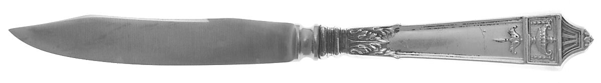 Lansdowne (Sterling, 1917, Monograms) Individual Fruit Knife with Stainless Blade by Gorham Silver-1
