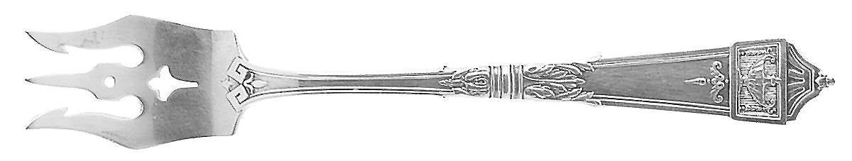 Lansdowne (Sterling, 1917, Monograms) Short Handle Pickle/Olive Fork by Gorham Silver-1