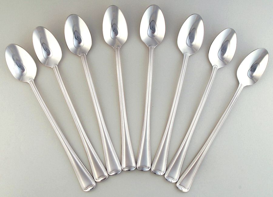 Monet Frosted (Stainless) Iced Tea Spoon - Set of 8 by Gorham Silver-1