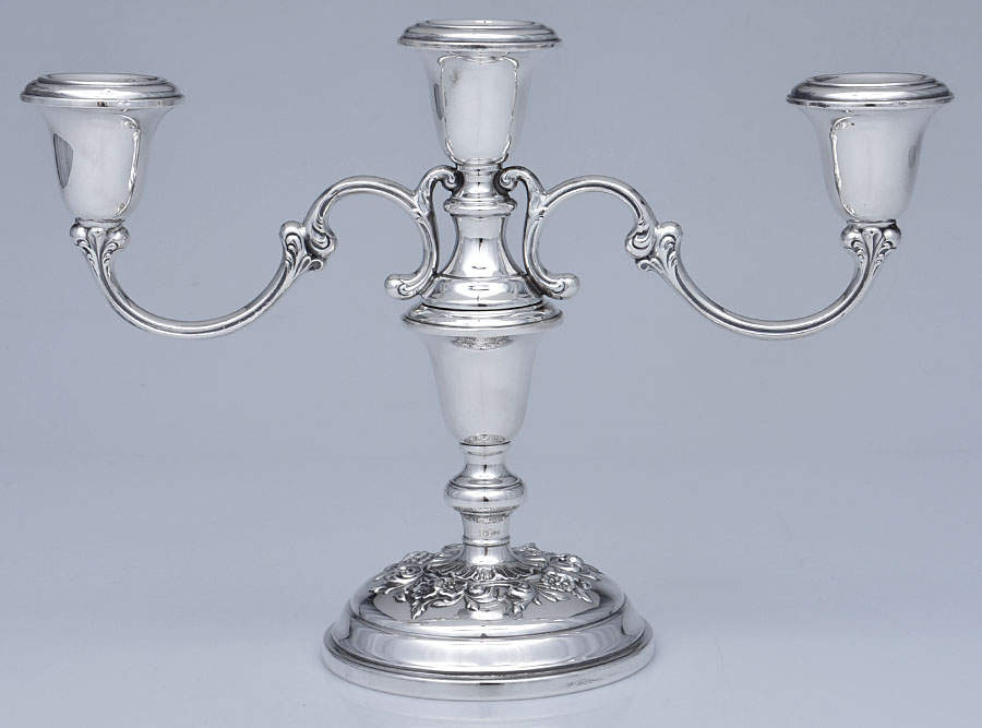 Buttercup (Sterling, Hollowware) Weighted 3 Light Candelabra by Gorham Silver-1