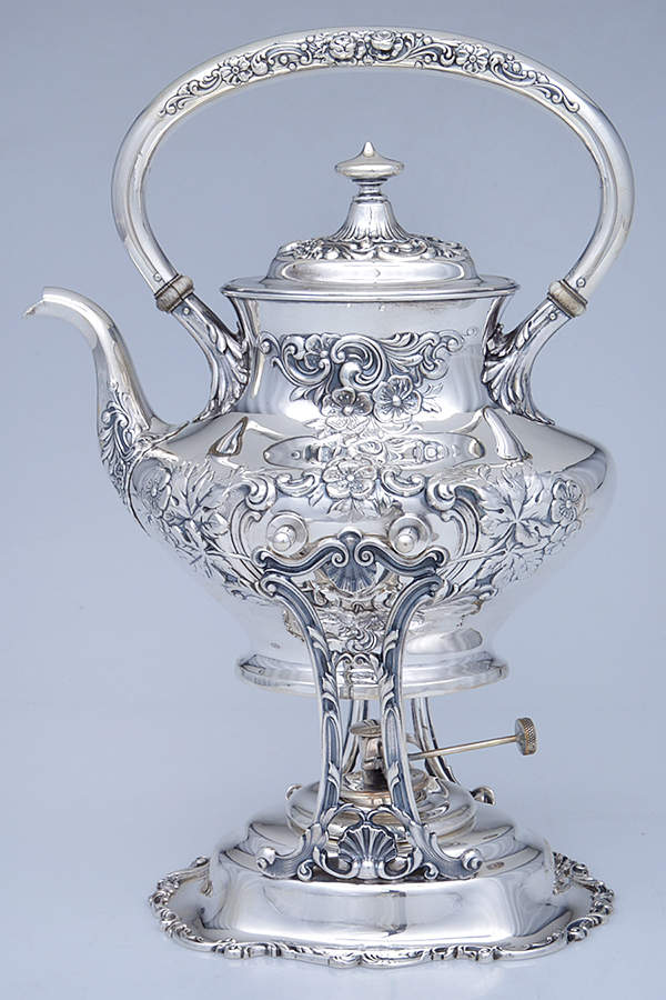 Buttercup (Sterling, Hollowware) Kettle, Stand & Burner by Gorham Silver-1