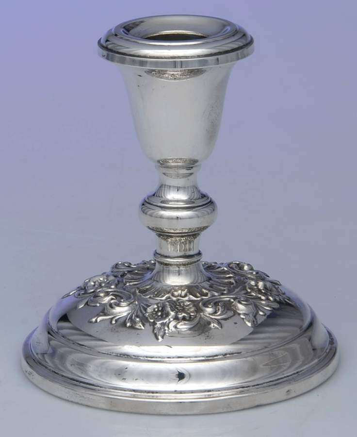 Buttercup (Sterling, Hollowware) Weighted Console Candleholder by Gorham Silver-1