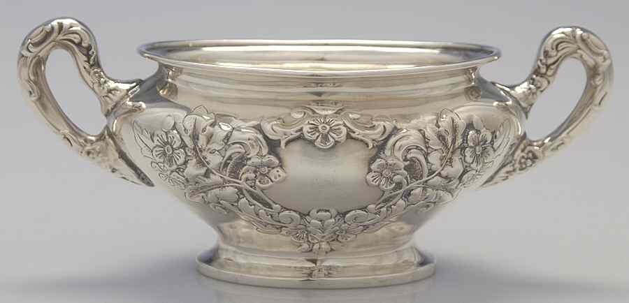 Buttercup (Sterling, Hollowware) Mini Open Sugar Bowl by Gorham Silver-1