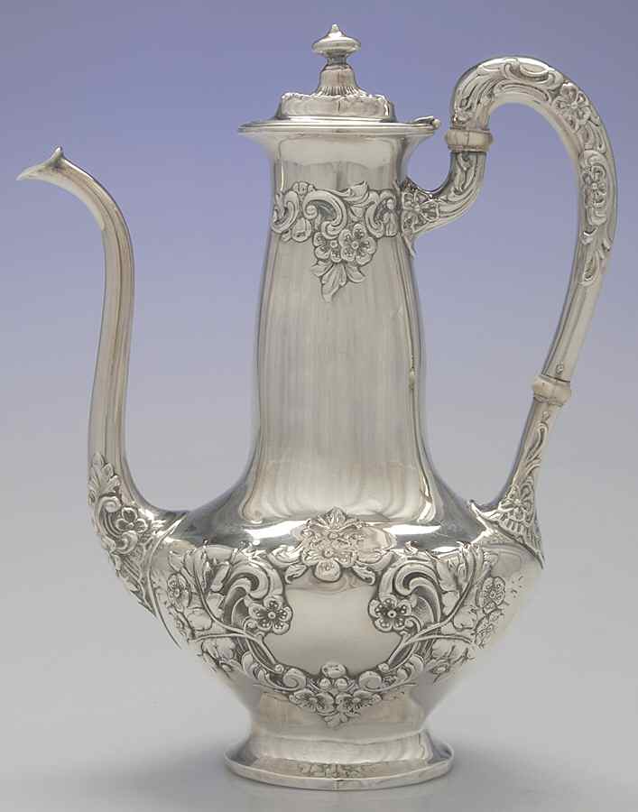 Buttercup (Sterling, Hollowware) Sterling Demitasse Pot by Gorham Silver-1