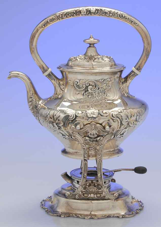 Buttercup (Sterling, Hollowware) Kettle, Stand & Burner by Gorham Silver-1