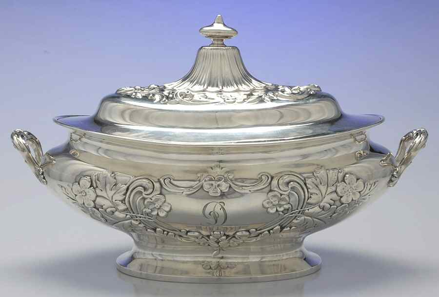Buttercup (Sterling, Hollowware) Tureen & Lid by Gorham Silver-1