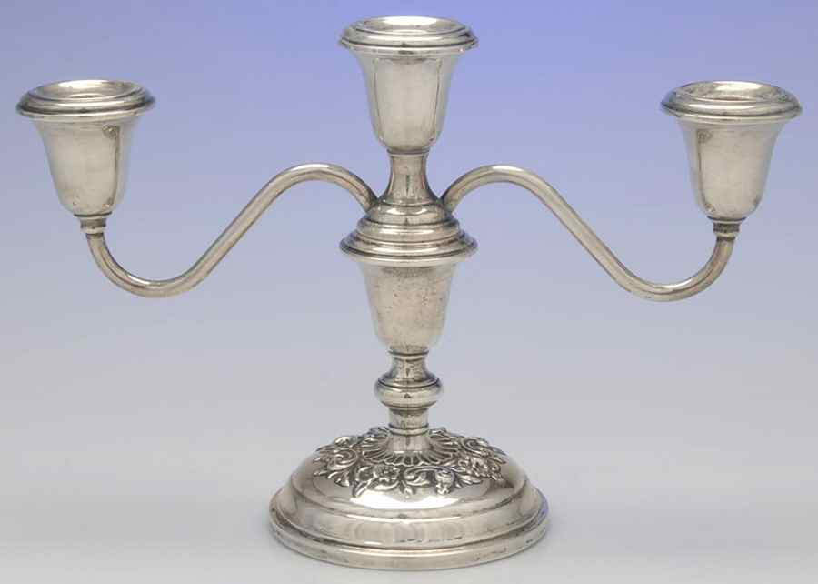 Buttercup (Sterling, Hollowware) Weighted 3 Light Candelabra by Gorham Silver-1