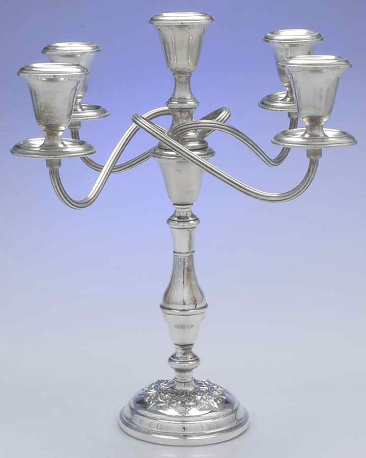 Buttercup (Sterling, Hollowware) 13" 5 Light Candelabra by Gorham Silver-1