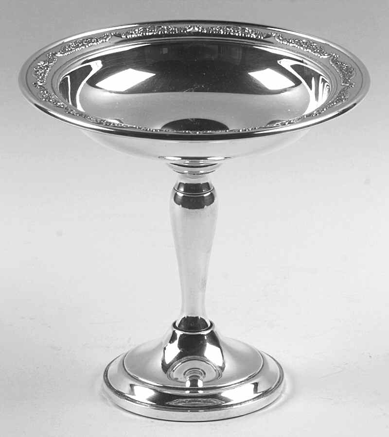Buttercup (Sterling, Hollowware) Weighted Round Compote (Height X Width) by Gorham Silver-1