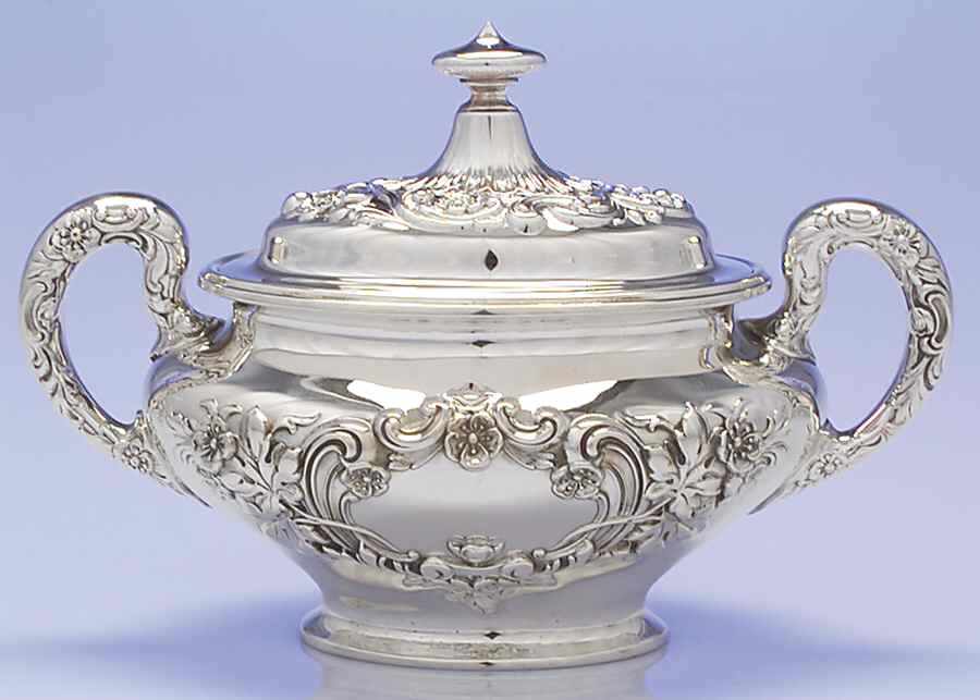 Buttercup (Sterling, Hollowware) Sugar Bowl & Lid by Gorham Silver-1