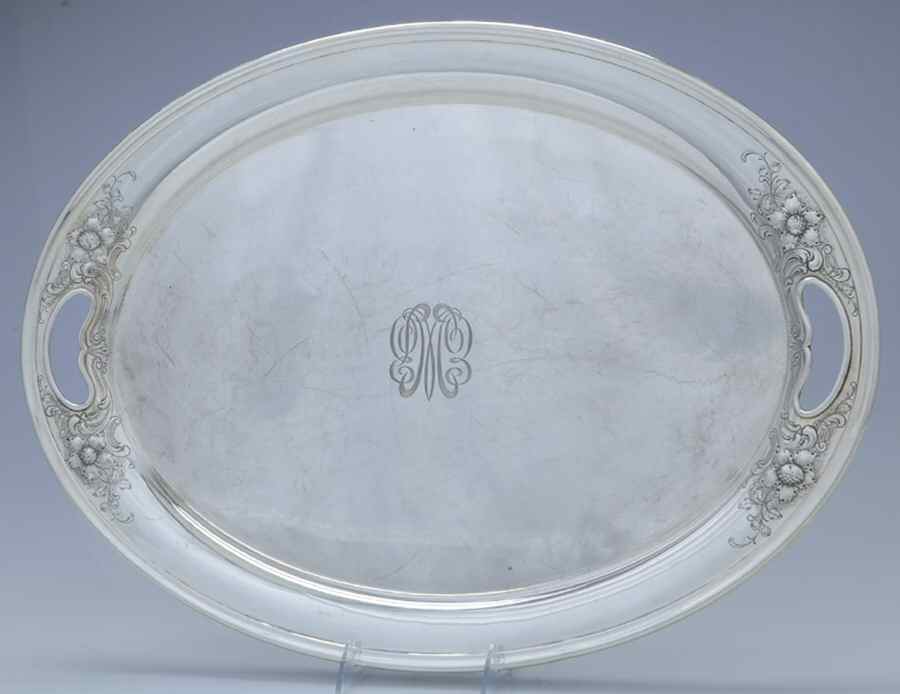 Buttercup (Sterling, Hollowware) Large Waiter Tray by Gorham Silver-1
