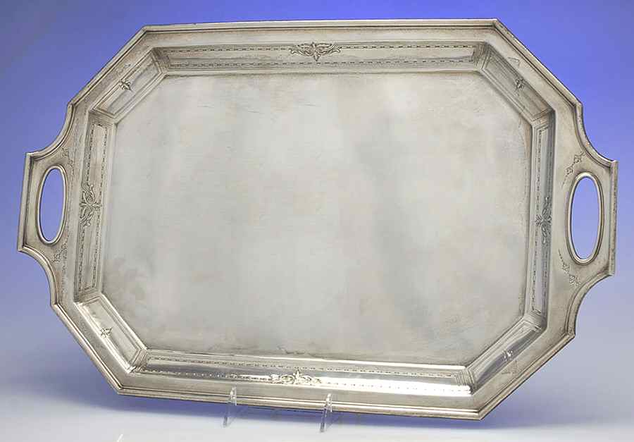 Colfax (Sterling, Hollowware) Large Waiter Tray by Gorham Silver-1