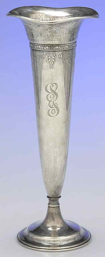 Cinderella (Sterling, Hollowware) 13" Weighted Trumpet Vase by Gorham Silver-1