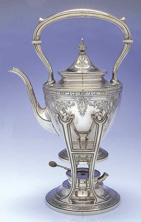 Cinderella (Sterling, Hollowware) Kettle, Stand & Burner by Gorham Silver-1