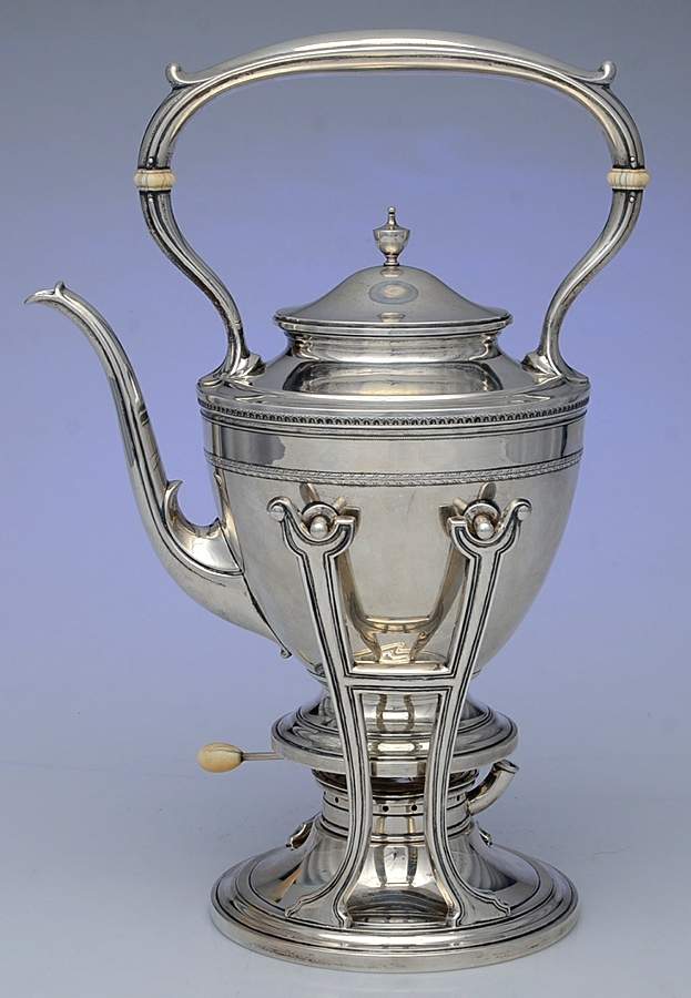 Edgeworth (Sterling, Hollowware) Kettle, Stand & Burner by Gorham Silver-1